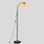 Pleated Shade Arched Neck Floor Lamp