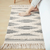 Tufted Zigzag Woven Rug with Tassels