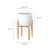 White Plant Pot with Wooden Stand