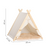 Wooden Pet Teepee Tent with Cushion