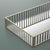 Rectangle Fluted Brass Glass Tray